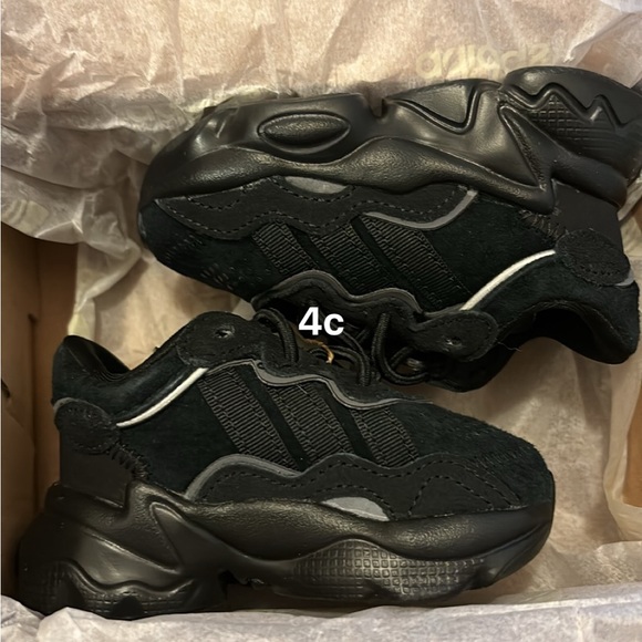 Adidas Ozweego Core Black Toddler Shoes sneaker casual easy on - Picture 2 of 2